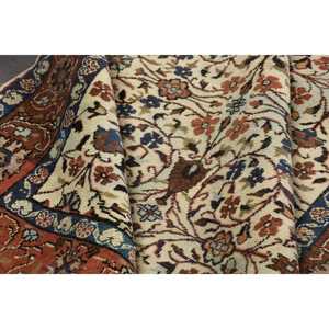 Turkish Vintage Rug, 4.4x7.1 ft Rug, <b>Brown</b> Polka dot <b>Wool</b> Rug - Product Image 5