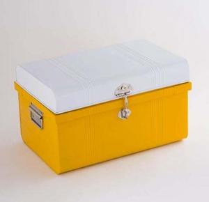 Coffres utilitaires en métal de luxe jaune et blanc, fabriqués en fer - Product Image 2