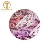 Assiettes de service uniques violettes de luxe à motif cerise pour mariage