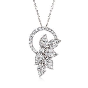 <b>Ruby</b> Flower Shaped Lab Grown Diamond 925 Silver Plated Pendant Cuban Link Chain <b>Necklace</b> Hip Hop Iced Gift Women - Product Image 2