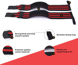 Muñequera/Protector de Pulgar de Algodón de Súper Calidad para Gimnasio, Fitness, Levantamiento de Pesas y Entrenamiento - Product Image 2