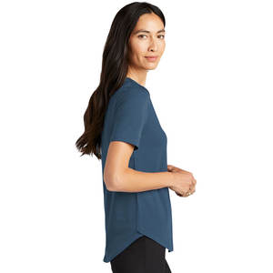 T-shirt pour femme, coupe classique, manches courtes, col rond, élégant, en coton/fibre de bambou, 200g, respirant - Product Image 3