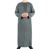 Thobes musulmans pour hommes de grande taille, de qualité supérieure, pour l'hiver, avec des coutures élégantes, respirants, à séchage rapide, en tissu polyester et coton, islamiques