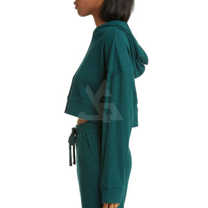 Nouveauté 2025 : Sweat à capuche court pour femme, avec option logo frontal, prix raisonnable, best-seller, haute qualité, vêtement décontracté - Product Image 3