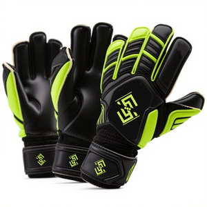 Strong <b>Grip</b> <b>Control</b> Secure Wrist Design Professional High Quality Unisex Latex Goalkeeper Gloves Non-Slip Hook Loop Closure - Product Image 1