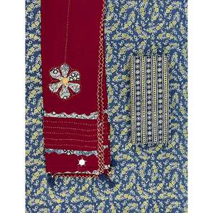 ชุดสูทสไตล์โบฮีเมียนพิมพ์ลายด้วยมือแบบดั้งเดิม พร้อมผ้าคลุมไหล่แบบไม่มีปก สำหรับฤดูใบไม้ผลิ/ฤดูร้อน - Product Image 1