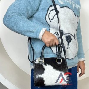 Wholesale Best Selling Cowhide Leather <b>Mini</b> Speedy <b>Bags</b> Western Style Real Genuine Leather <b>Crossbody</b> Handbag for Men's & Women's - Product Image 1