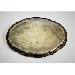 Plateau de service vintage Plateau personnalisé en métal et acier inoxydable Plateau décoratif moderne du milieu du siècle Pièce authentique - Product Image 6