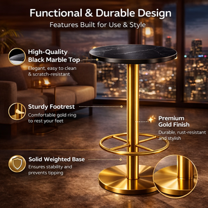 Mesa de Bar Moderna, Alta, para Recepción, Cócteles, Cafetería, Restaurante, Eventos, Salón, Muebles de Bar Comerciales - Product Image 5