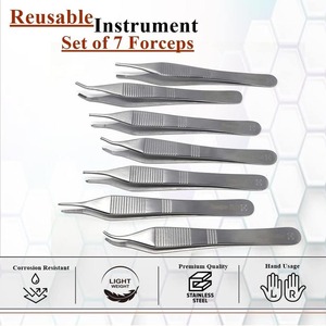 Adson Forceps for General Surgery Premium Quality Stainless Steel Tissue Dressing Instrument Straight Surgical Basis Instrument - Product Image 5