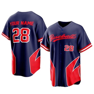 USA Retro Baseball Uniform Custom Sweatshirt Men's Embroidery Baseball Jersey Shorts Heat Sublimated <b>Printed</b> <b>Mesh</b> Breathable - Product Image 2