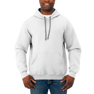 Venta al por mayor 100% algodón hombres pulóver sudaderas con capucha logotipo personalizado bordado sólido térmico polar invierno con capucha estilo OEM servicio - Product Image 1
