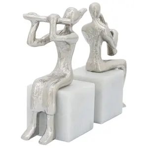 Figura Decorativa de Animal Antigua en Aluminio Chapado en Oro Moderno, Escultura Hecha a Mano para Interiores de Sala de Estar, Pulido Premium - Product Image 5