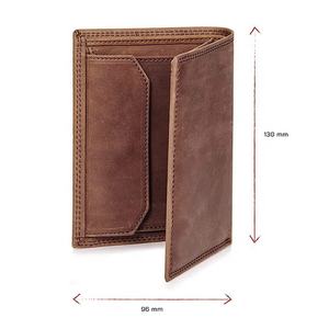 Portefeuille porte-cartes en cuir de vachette de luxe avec fermeture éclair, design minimaliste, blocage RFID pour hommes - Product Image 2