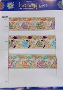 ผ้าลูกไม้ปักลายดอกไม้หลากสีลวดลายซับซ้อนสไตล์ธุรกิจระดับไฮเอนด์สำหรับรองเท้าและกระเป๋า - Product Image 2