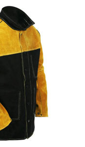 Chaqueta de soldadura anti-chispas, duradera, resistente al fuego, industrial, profesional, de cuero protector, ropa ignífuga, chaqueta de soldadura - Product Image 2