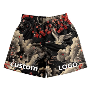 Men's High Quality 5 Inch Inseam Double-<b>Layer</b> Polyester Mesh Shorts Customizable <b>Mid</b> Waist Solid Pattern Print Design New Style - Product Image 1