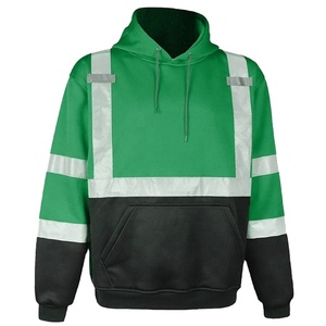 Sudadera de seguridad laboral de alta visibilidad, poliéster y algodón a prueba de agua con logotipo reflectante y personalizable - Product Image 1