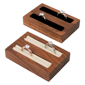 Présentoir d'anneau et de boucle d'oreille en bois de hêtre présentoir de bijoux minimaliste pour boutique de comptoir ou spectacles d'artisanat en vrac - Product Image 2