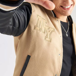 Veste de baseball de couleur unie pour l'extérieur, vêtements universitaires, veste de sport, vêtements de rue, excellente qualité, couleur et taille personnalisées - Product Image 5