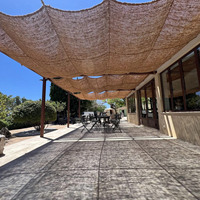 Prix bon marché voile d'ombrage en fibre de noix de coco pour pare-soleil extérieur voile de pare-soleil en coco naturel