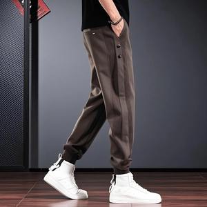 Pantalones de Trabajo de Invierno Ligeros con Cintura Elástica, Holgados, de Alta Gama, con Costuras, Casuales para Hombre, 100% Algodón - Product Image 6