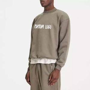 Sweat-shirt à col rond brodé sur mesure, 100% coton, coupe ample, en tissu French Terry, streetwear, sweat-shirt de luxe - Product Image 2