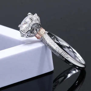 NOVAMART Fine 1.5 Carat Sparkle Stunner Sterling Silver Moissanite <b>Ring</b> D VVS1 GRA Certified Wholesale Export - Product Image 3
