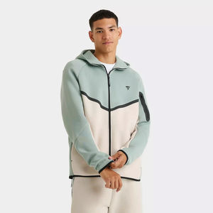 Sweat à capuche avec capuche à col haut Sweat à capuche avec superposition Streetwear Look Sweat à capuche ample pour des vêtements d'extérieur décontractés - Product Image 1