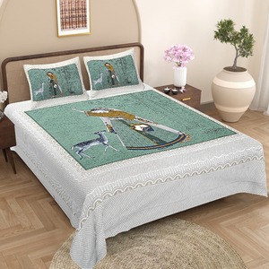 Nouvelle arrivée, ensemble de draps en coton imprimé de luxe, taille king, avec taies d'oreiller, à bas prix, ensemble de literie en coton personnalisé - Product Image 2