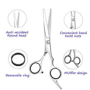 Smooth Grip Barber Razor Edge <b>Scissors</b> Professional USe With 2 Years of Warranty Customized Colors By Hexa Care - Product Image 2