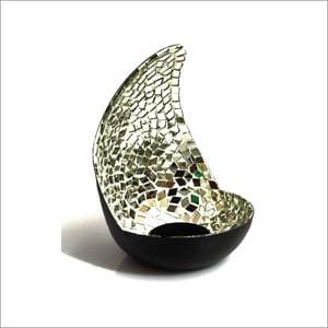 Porte-bougie en T en verre mosaïque multi-usages, Design de luxe, bon marché, échantillon votif disponible - Product Image 3