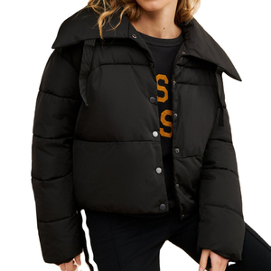 High Quality Women's <b>Winter</b> Puffer Jacket Zipper Closure Loose Fit Customizable Breathable Cotton Windproof Quick Dry 2026 - Product Image 1