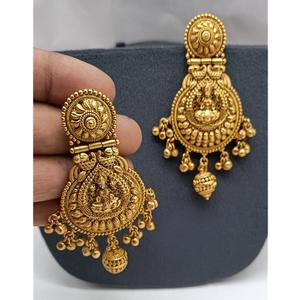 Exclusivos Pendientes Chapados en Oro de la Mejor Calidad, Estilo Tradicional para Mujeres y Niñas, para Looks de Noche, Colección para Bodas - Product Image 1