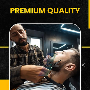 Maquinilla de afeitar de peluquero de acero inoxidable con logotipo personalizado, maquinillas de afeitar de una sola hoja, maquinilla de afeitar de peluquero de Garganta Cortada de alta calidad - Product Image 3