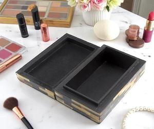 Caja de cuerno de búfalo artística hecha a mano, diseño pulido Natural con tema de amor para decoración del hogar, almacenamiento de joyas - Product Image 5