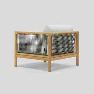 Modern Single Antique Rope Sofa <b>Chair</b> Comfortable Leisure Hotel Furniture for Outdoor Villa Park Courtyard <b>Lounge</b> Sofa - Product Image 6