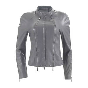 Nueva chaqueta de cuero de alta calidad para mujer, de punto transpirable, MOQ bajo - Product Image 1