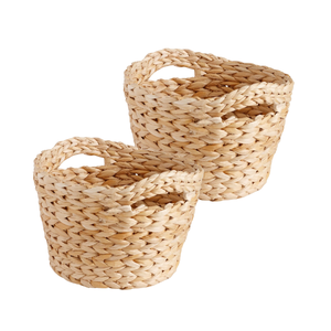 Panier de rangement fait à la main en jacinthe d'eau du Vietnam pour un rangement efficace du linge et la personnalisation des tailles de décoration intérieure - Product Image 1