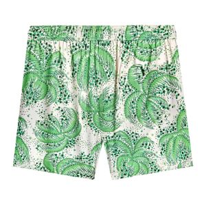 Green Palm Fronds Shirt and Swim <b>Trunks</b> Set with Relaxed Fit <b>Vintage</b> Print Mesh Ventilation Ideal for Beach or Summer Outings - Product Image 4