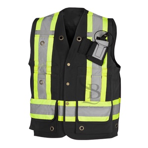 Chaleco Multi Bolsillo Alta Visibilidad Tira Reflectante Chaqueta de Seguridad Ingeniero Trabajo Hi Vis Chaleco de Seguridad Con LOGO Ropa de Trabajo - Product Image 1