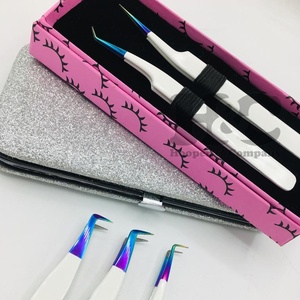 Pince à épiler professionnelle boîte à cartes miroir de vison Logo personnalisé pince à épiler d'extension de cils en acier inoxydable avec offre personnalisée - Product Image 6