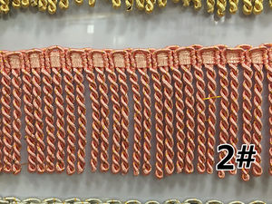 OEM Gold Bullion Wire <b>Fringe</b> Customized Metallic <b>Fringe</b> Trimmings <b>Top</b> Quality Gold Silver Twisted Tassel Trim - Product Image 3