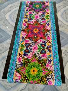 Chemin de Table Moderne 100% Coton avec Broderie Suzani Imprimé Floral Géométrique Nappe Jetable Fait à la Main Mandala In;27243 - Product Image 6