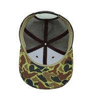 Gorro de camuflaje en blanco Gorra con logotipo personalizado Sombreros de camionero con gorras de camuflaje de malla Diseño deportivo Sombrero de marca promocional