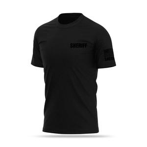 Vente en gros de marque SHERIFF pour hommes Performance coton mélangé O cou T-shirts Fitness Streetwear à prix raisonnable - Product Image 4
