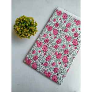 JBRTMJ24 tela de algodón puro con estampado de bloques a mano, hilo peinado, tejido cruzado indio personalizado para decoración del hogar, forro interlining - Product Image 1