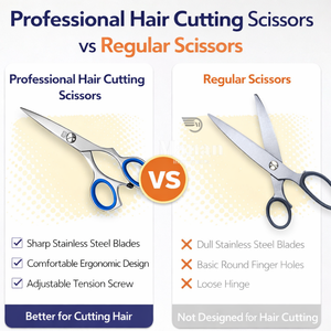 กรรไกรตัดผมแบบออฟเซ็ตขนาด 6.2 นิ้ว สแตนเลสสตีล สำหรับมืออาชีพ ร้านเสริมสวย ช่างตัดผม ดีไซน์ด้ามจับตามหลักสรีรศาสตร์ ใบมีดคม OEM - Product Image 4