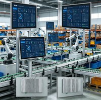DM215 Panel PC Táctil Industrial Sin Ventilador de 21.5 Pulgadas, Pantalla Táctil Capacitiva Frontal IP65, PC Todo en Uno, Monitor HMI Integrado con Sistema Operativo Win/Linux/Android