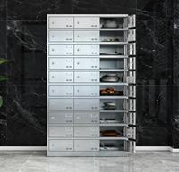 Armoire de cuisine moderne pour le personnel, casier à 30 portes, acier inoxydable, armoire de rangement pour assiettes à dîner